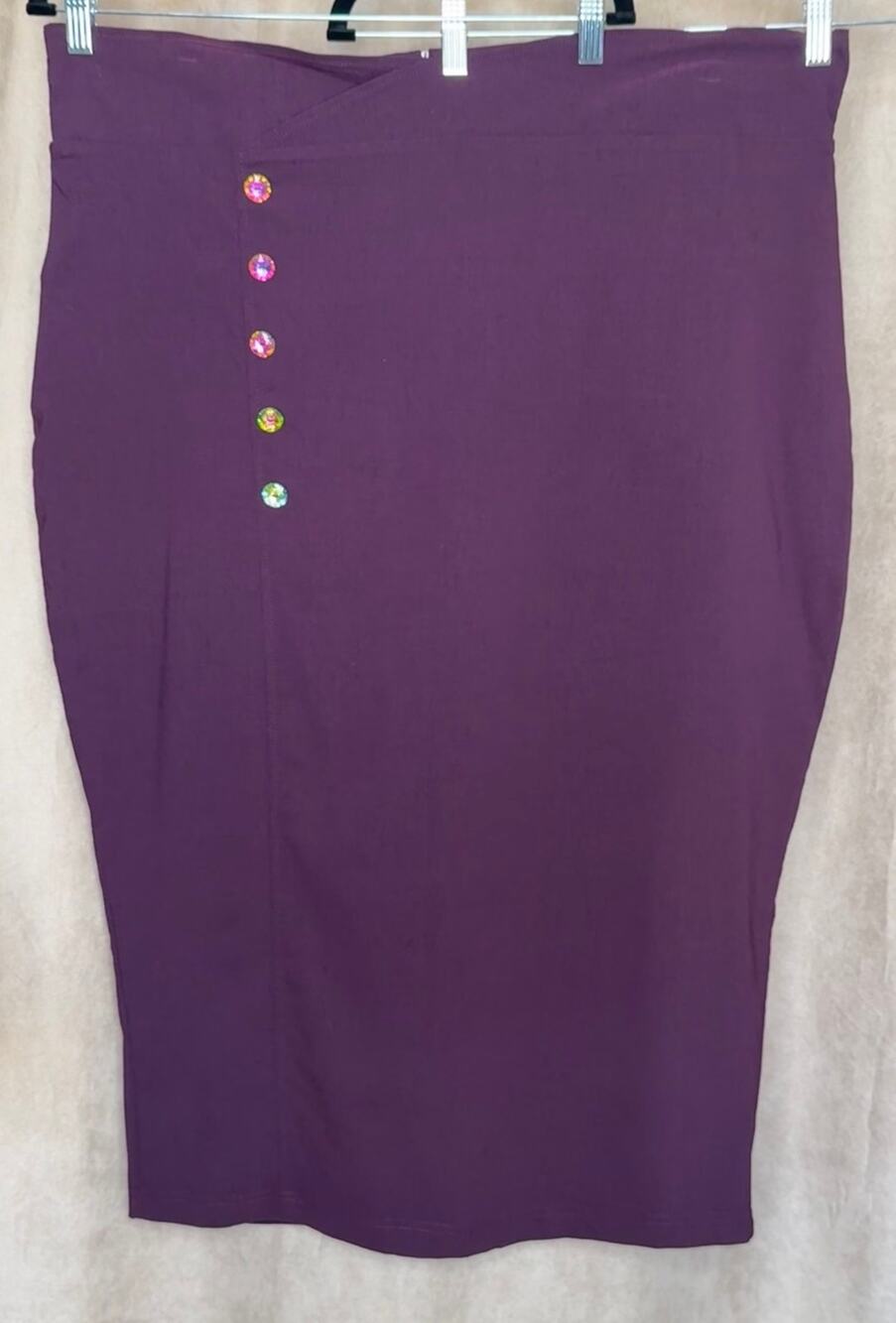 Unique Vintage Purple Wiggle Skirt 4X 22 24 NWOT